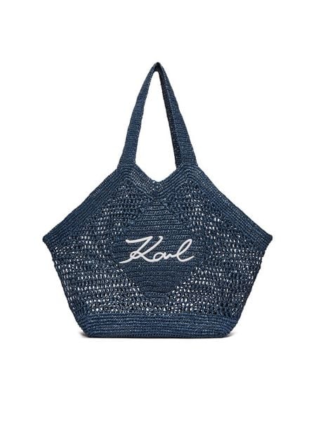 KARL LAGERFELD Torebka B2W46068 Granatowy. Niebieskie torebki klasyczne KARL LAGERFELD, bez wzorów, z materiału, bez dodatków. Za 767.99 zł.