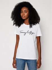 Tommy Hilfiger T-Shirt Heritage Crew Neck Graphic Tee WW0WW24967 Biały Regular Fit. Białe t-shirty Tommy Hilfiger, xl, bez wzorów, z bawełny, bez kołnierzyka, bez ramiączek. Za 129.99 zł.
