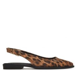 Baleriny Tamaris. Brązowe baleriny Tamaris, bez wzorów, bez obcasa, bez zapięcia. Za 369.99 zł.