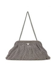 Guess Torebka Zalina Mini HWRY93 50710 Srebrny. Szare kopertówki Guess, z aplikacjami, z tworzywa sztucznego, wizytowe, bez dodatków. Za 549.99 zł.