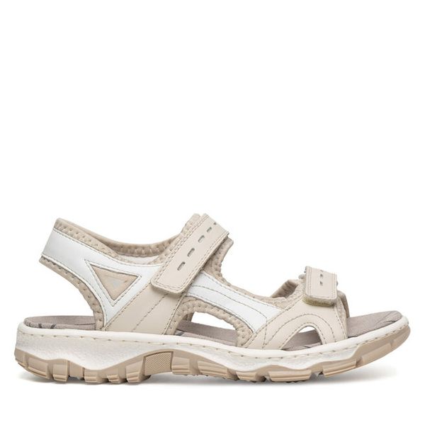 Sandały Rieker. Brązowe sandały Rieker, bez wzorów, bez obcasa, na płaskiej podeszwie, bez zapięcia. Za 339.99 zł.