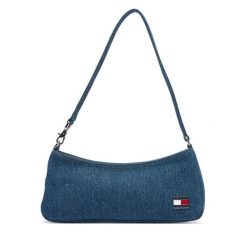 Torebka Tommy Jeans. Niebieskie torebki klasyczne Tommy Jeans, bez wzorów, z denimu, klasyczne, bez dodatków. Za 489.99 zł.