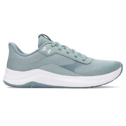 Buty treningowe damskie Under Armour Aurora 3 serpentine/white/salt purple. Zielone buty treningowe Under Armour, bez wzorów, bez zapięcia, na fitness i siłownię. Za 210.45 zł.