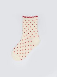 Skarpety damskie długie w czerwone serduszka białe Hartisa 100. Białe skarpetki BIG STAR, bez wzorów, z wiskozy. Za 19.99 zł.