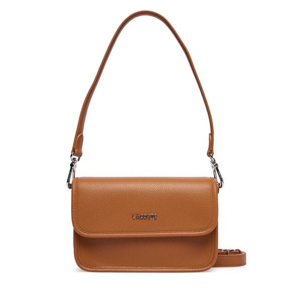 Torebka Lacoste. Brązowe torebki klasyczne Lacoste, bez wzorów, klasyczne, bez dodatków. Za 379.99 zł.