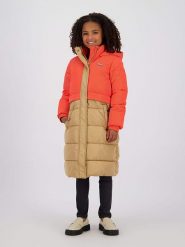 Vingino Płaszcz pikowany w kolorze jasnobrązowo-pomarańczowym rozmiar: 152. Brązowe płaszcze Vingino, bez wzorów, bez kaptura. Za 286.16 zł.