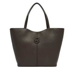 Torebka BOSS. Brązowe shopper bag Boss, bez wzorów, bez dodatków. Za 1,249.00 zł.