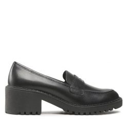 Półbuty Lasocki. Czarne półbuty wsuwane Lasocki, bez wzorów, bez obcasa, na obcasie. Za 259.99 zł.