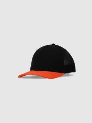 4F Czapka trucker z daszkiem uniseks - czarna L/XL. Czarne czapki z daszkiem 4f, na lato, bez wzorów, z syntetyku, sportowe. W wyprzedaży za 39.99 zł.