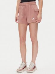 Adidas Szorty sportowe Essentials Small Logo JC5703 Różowy Loose Fit. Czerwone szorty sportowe adidas, bez wzorów, z bawełny. Za 99.99 zł.