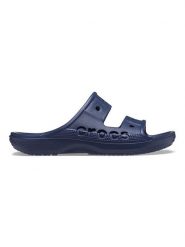 Crocs Klapki "Baya" w kolorze granatowym rozmiar: 38/39. Niebieskie klapki Crocs, bez wzorów, klasyczne, z otwartym noskiem, bez obcasa, bez zapięcia. Za 82.44 zł.