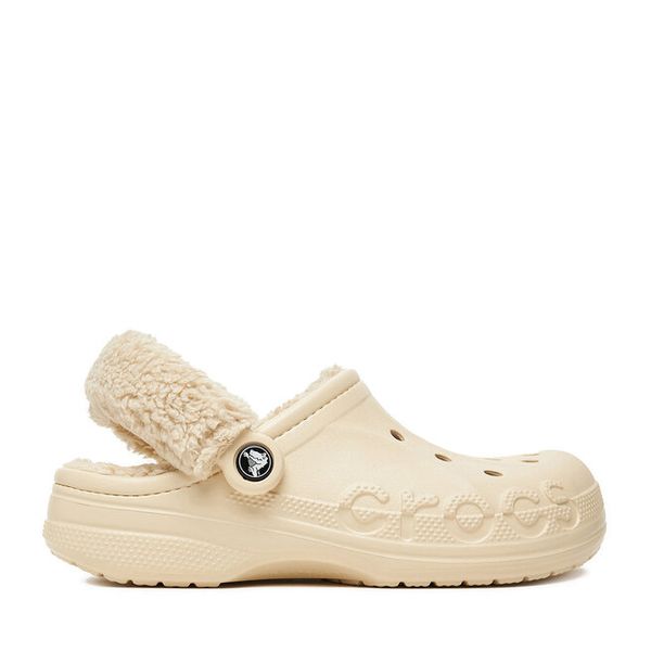 Klapki Crocs. Brązowe klapki Crocs, bez wzorów, bez obcasa, bez zapięcia. Za 169.99 zł.