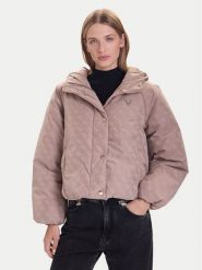 Guess Kurtka zimowa V5BL07 WGLW2 Beżowy Relaxed Fit. Brązowe kurtki Guess, na zimę, s, z aplikacjami, z syntetyku, bez kaptura. Za 639.99 zł.