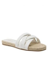 DeeZee Espadryle HXH06220102 Biały. Białe espadryle DeeZee, bez wzorów, ze skóry, bez obcasa. Za 99.99 zł.