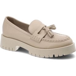 Beżowe Mokasyny Chebello Wygodne Skórzane Buty. Brązowe mokasyny CheBello, bez wzorów. Za 379.00 zł.