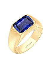 Elli PREMIUM Sygnetem Damski Chunky Sapphire Blue 925 Sterling Silver Stroje Wieczorowe Pierścionki 1 ct. Niebieskie pierścionki Elli PREMIUM, z szafirem, srebrne. Za 468.99 zł.