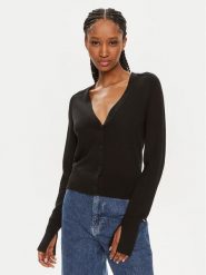 Calvin Klein Kardigan K20K207574 Czarny Regular Fit. Czarne swetry Calvin Klein, xl, bez wzorów, z wełny, bez ramiączek. Za 309.99 zł.