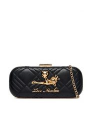 LOVE MOSCHINO Torebka JC4270PP0OKH100C Czarny. Czarne kopertówki Love Moschino, bez wzorów, ze skóry, wizytowe, bez dodatków. Za 839.99 zł.