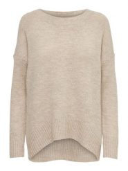 ONLY Sweter "Nanjing" w kolorze beżowym rozmiar: S. Brązowe swetry ONLY, s, bez wzorów, bez ramiączek. Za 70.57 zł.