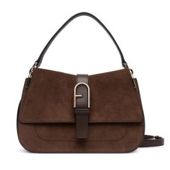 Torebka Furla. Brązowe torebki klasyczne Furla, bez wzorów, klasyczne, bez dodatków. Za 2,049.00 zł.