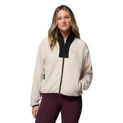 Bluza dresowa sportowa damska Sequoia Grove II FZ. Brązowe bluzy bez kaptura Columbia, m, bez wzorów, z dresówki, bez kaptura, trekkingowe. Za 249.99 zł.