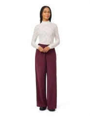 Scotch & Soda Spodnie w kolorze bordowym rozmiar: S. Czerwone spodnie materiałowe Scotch & Soda, bez wzorów, z materiału, z podwyższonym stanem. Za 229.95 zł.