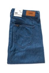 SPÓDNICA JEANSOWA LEE BUTTON THROUGH SKIRT BLUE L38ICLPK. Niebieskie spódnice Lee, l, bez wzorów, z jeansu, trapezowe. W wyprzedaży za 69.99 zł.