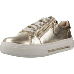 Buty CLARKS 26185916C Złoty. Żółte buty trekkingowe Clarks, bez wzorów, ze skóry, bez zapięcia, trekkingowe. Za 438.99 zł.