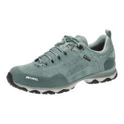 Buty trekkingowe damskie Meindl Ontario Gore-Tex. Niebieskie trekkingi MEINDL, bez wzorów, z gore-texu, bez zapięcia, trekkingowe, gore-tex. W wyprzedaży za 823.65 zł.