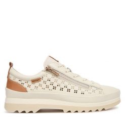 Półbuty Pikolinos. Białe półbuty wsuwane Pikolinos, bez wzorów, bez obcasa, na płaskiej podeszwie. Za 599.99 zł.