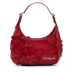 Torebka Desigual. Czerwone torebki klasyczne Desigual, bez wzorów, klasyczne, bez dodatków. Za 279.99 zł.