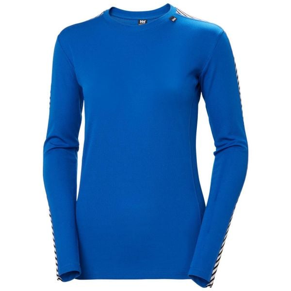 Bluza damska Helly Hansen Lifa Crew. Niebieskie bluzy Helly Hansen, na lato, l, bez wzorów, z tkaniny, bez ramiączek, bez kaptura. Za 236.00 zł.