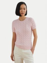 LAUREN RALPH LAUREN Sweter 200965880002 Różowy Relaxed Fit. Czerwone swetry Lauren Ralph Lauren, l, bez wzorów, z bawełny, bez ramiączek. Za 559.99 zł.