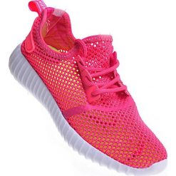 Pantofelek24 Różowe sznurowane buty sportowe 11748 /G8-2 21-217 T194/ 36. Czerwone buty sportowe lifestyle Pantofelek24, bez wzorów, bez zapięcia. Za 39.90 zł.