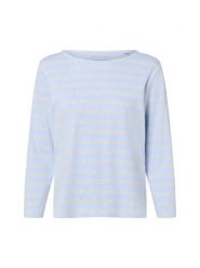 Marie Lund Koszula damska Kobiety Bawełna niebieski|szary w paski, XS. Niebieskie koszule Marie Lund, xs, bez wzorów, z bawełny, klasyczne, bez kołnierzyka, bez ramiączek. Za 149.95 zł.