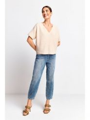Rich & Royal Sweter w kolorze beżowym rozmiar: XL. Brązowe swetry Rich & Royal, xl, bez wzorów, z kaszmiru, bez ramiączek. Za 194.61 zł.
