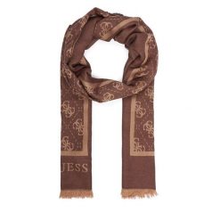 Szal Guess. Brązowe szaliki i kominy Guess, z aplikacjami. Za 234.99 zł.