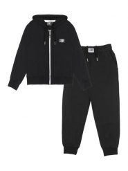 Bluza z bawełna z kaptur na czas wolny na co dzień. Czarne bluzy LEONE 1947 APPAREL, bez wzorów, z bawełny, bez ramiączek, bez kaptura. Za 218.92 zł.