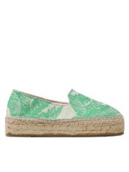 Manebi Espadryle Cotton Jaquard Double Sole Espadrilles G 4.8 D0 Zielony. Zielone espadryle Manebi, bez wzorów, z materiału, bez obcasa. Za 599.99 zł.