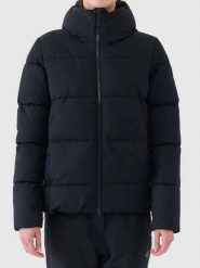 4F Kurtka narciarska w kolorze czarnym rozmiar: M. Czarne kurtki narciarskie 4f, m, bez wzorów, z puchu, bez kaptura, narciarskie. Za 213.45 zł.