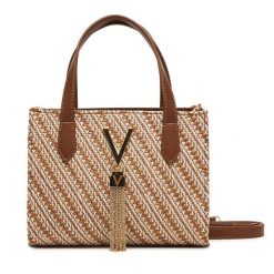 Torebka Valentino. Brązowe torebki klasyczne Valentino, bez wzorów, klasyczne, bez dodatków. Za 479.99 zł.