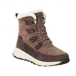 Buty do chodzenia damskie Jack Wolfskin Dromoventure Texapore High. Brązowe buty treningowe Jack Wolfskin, na zimę, bez wzorów, z materiału, za kostkę, bez zapięcia, trekkingowe. Za 808.90 zł.