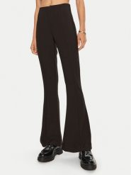 Gina Tricot Spodnie materiałowe Slim Bootcut Trousers 22856 Czarny Bootcut Fit. Czarne spodnie materiałowe Gina Tricot, bez wzorów, z materiału. Za 109.99 zł.