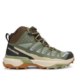 Trekkingi Salomon. Zielone buty trekkingowe Salomon, bez zapięcia. Za 729.99 zł.