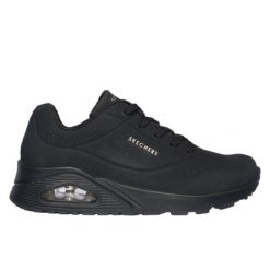 Buty do chodzenia damskie Skechers Uno Everywear. Czarne buty sportowe lifestyle Skechers, bez wzorów, z materiału, sportowe, bez zapięcia. Za 408.00 zł.