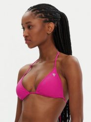 Guess Góra od bikini E4GJ00 LY00K Różowy Regular Fit. Czerwone bikini Guess, z aplikacjami, z syntetyku. Za 229.99 zł.
