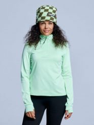 Bluza narciarska - Damskie - Arctic 2.0 - Avocado. Zielone bluzy POEDERBAAS, na zimę, m, bez wzorów, z elastanu, bez ramiączek, bez kaptura. Za 177.72 zł.
