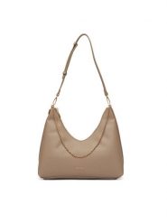 Calvin Klein Torebka Emblem Hw Pebble Shoulder Bag LV04F3495G Beżowy. Brązowe torebki klasyczne Calvin Klein, bez wzorów, ze skóry, bez dodatków. Za 569.99 zł.
