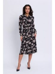 Marks & Spencer Sukienka koszulowa w kolorze czarno-różowo-białym rozmiar: 34/L31. Białe sukienki Marks & Spencer, l, bez wzorów, z wiskozy, bez kołnierzyka, bez ramiączek, midi, koszulowe. Za 43.78 zł.