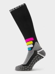 Skarpety narciarskie unisex Poederbaas Kompresja techniczna Pro Merino 1 para. Czarne skarpetki POEDERBAAS, bez wzorów, z materiału. Za 199.42 zł.